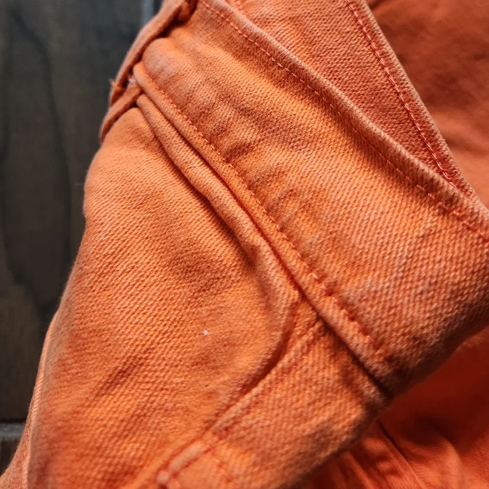 Vintage 90s Boom Boom orange jeans Hipster Skater Hipster Grunge Goth Streetwear - Picture 2 of 7